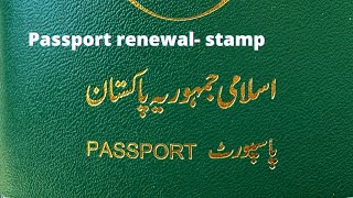 PASSPORT RENEWAL  STAMP  PAKISTAN CONSULATE DUBAI 2022 [upl. by Remmos165]