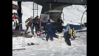 Catastropic Ski Chairlift Crash  Take 1 [upl. by Nodnarg]