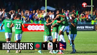 Highlights  Bangladesh vs Nepal  Saff Championship  2021 [upl. by Bartholemy610]