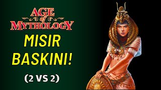 Age of Mythology  Mısır Baskını 2 vs 2  Twitch Yayını 09022024 [upl. by Oirasan]