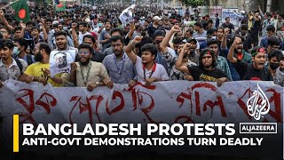 Bangladesh protests intensify as demonstrators demand PM Hasinas resignation [upl. by Castor864]