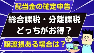 譲渡損と配当金がある場合、総合課税・分離課税どちらがお得か？ [upl. by Clarine]