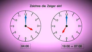 014 Mathe Uhr Stunden und Zeitspannen [upl. by Rennob285]