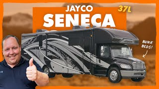 GARGANTUAN Super C Sleeps 10 Jayco Seneca [upl. by Reffinej950]