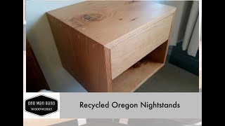 Making floating nightstands from recycled wood [upl. by Chalmers]