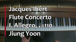 Piano Part Ibert Flute Concerto I Allegro ♩110 [upl. by Linus]