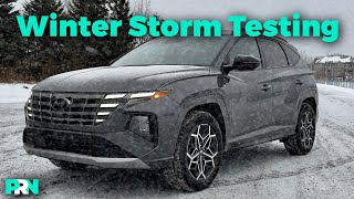 Winter Storm Testing  2024 Hyundai Tucson N Line Hybrid AWD [upl. by Oirretno]