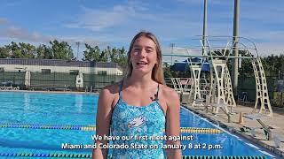 Eagles Insider Isabeau Keene previews Swimming and Diving meet against Miami and Colorado State [upl. by Edras55]