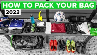 How to pack your football bag  what you need in 2023 [upl. by Eciruam]