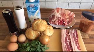 001  Oberpfälzer Schweinebraten in Biersoße mit Semmelknödel und Kraut [upl. by Strohbehn303]