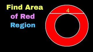 Calculate the Area of Red Shaded Region  Geometry Olympiad Problems [upl. by Farand]