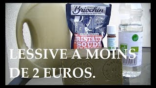 Frabriquer sa lessive écolo très efficace a moins de 2 Euros les 3 litres [upl. by Nalyorf221]