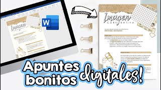 Apuntes bonitos en WORD Clases en línea ✄ Barbs Arenas Art [upl. by Ardnuaed]