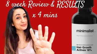 Minimalist Hair Growth Actives Review 8 Weeks Live Result My Honest Opinion on Hair fall amp Growth [upl. by Violetta]