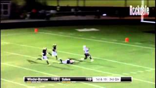 WinderBarrow 21 Cece Green 66 yd TD run vs Salem [upl. by Georgina]