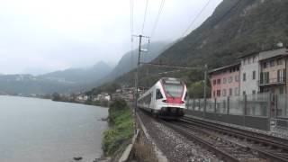 COMPOSIZIONE TILO SBB E TRENORD ETR 524 IN TRANSITO A CAPOLAGO CH 17  10  2015 [upl. by Yv792]