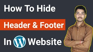 How to Hide Header amp Footer in particular page on WordPress Website  Remove Header amp Footer SD [upl. by Acimahs855]