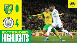 EXTENDED HIGHLIGHTS  Norwich City 04 Manchester City [upl. by Verne]