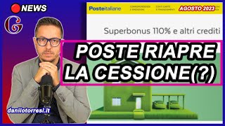 POSTE ITALIANE riapre la cessione del credito 2023 ultime notizie sul Superbonus [upl. by Saudra43]