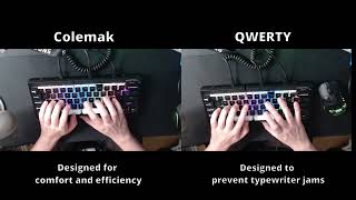 QWERTY vs Colemak Comparison [upl. by Casper]