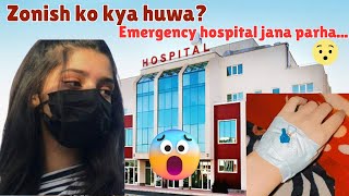 Zonish ko kya hua went to emergency hospital 🏥What happened to zonish Happyvillagegirls [upl. by Nohsav601]