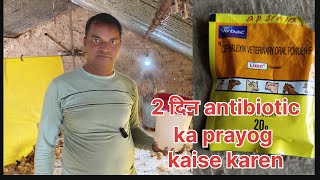 2 दिन दवाई  Lixen powder ka istemal kaise karege desi poultry form Etawah [upl. by Skye]