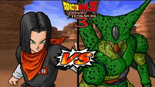 ANDROID 17 VS CELL IMPERFEITO TENKAICHI 3 COMBATE CLÁSSICO CPU VS CPU [upl. by Cowden700]