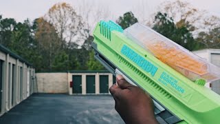 NERF GELFIRE RAID VS BARRACUDA SHOTGUN GEL BLASTER FIELD TEST DEMO [upl. by Eitak]