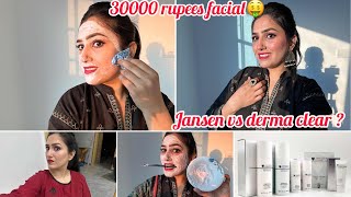 30000 rupees facial  jansen vs dermaclear  most famous facial in salon [upl. by Aenahs681]