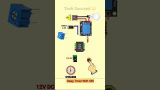 Delay Timer With 555 circuit diagram wiringcircuit circuitdiagram electrical powercircuit [upl. by Moorish]