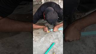 Pipe fixing process  how to fix pipe  joint pipe with elbow pipejoint brokenpipes pipeworks [upl. by Gnen576]