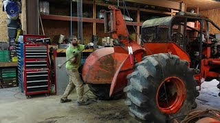 Pulling the fairlead and winch from the Timberjack 360 Skidder [upl. by Eicrad]