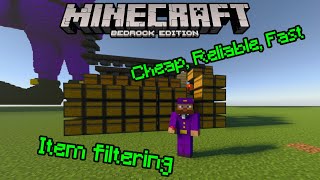 Cheap Fast Effective Item sorter for Minecraft Bedrock [upl. by Sprague]