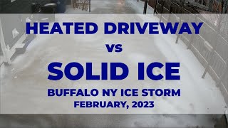 Heated Driveway vs ICE STORM  Buffalo NY Time Lapse  022323 [upl. by Eanaj]