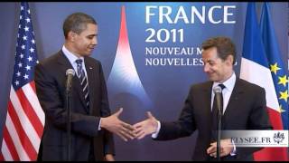 G8 de Deauville  NSarkozy et BObama [upl. by Ahmed213]