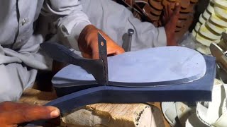 Making Handmade Arabic Sandal With Simple Tools  Shoe Making Carftsmen [upl. by Neyu]