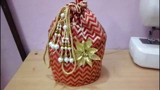 How To Make Batua potli bag  very easy at home [upl. by Ardeen]