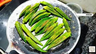 how to make ladys finger fry recipe in Tamil [upl. by Devon]