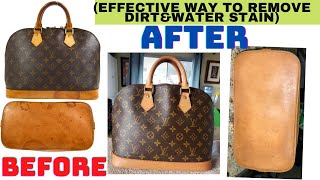 HOW TO CLEAN LOUIS VUITTON VACHETTA LEATHER  EFFECTIVE WAY TO REMOVE DIRT ampWATER STAIN [upl. by Ellswerth996]