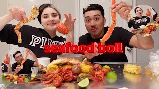 KING CRAB LOBSTER TAIL  SEAFOOD BOIL MUKBANG [upl. by Sierra]