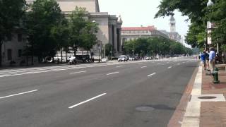 Obamas Presidential Motorcade on Pennsylvania Ave 9102013 [upl. by Yarahs885]