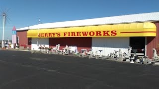 Jerrys Fireworks Store Tour 10102015 [upl. by Nashbar186]