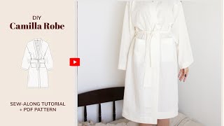 DIY Camilla Dressing Gown Robe Tutorial  tintofmintPATTERNS [upl. by Gilmour]