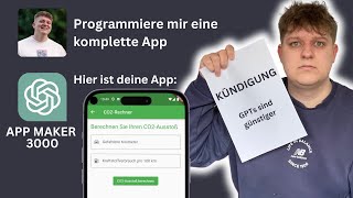 Neuer ChatGPT App Maker entwickelt eine ganze App [upl. by Odnesor208]