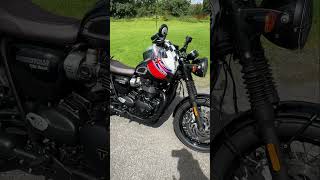 2022 Triumph Bonneville T120 Black  how does she look 👀 triumph fun bonnevillet120 bonneville [upl. by Erait68]