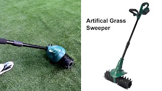 VERTAK 18v battery power cordless artifical grass sweeper GT232014 artificialgrass sweepers [upl. by Kamilah]