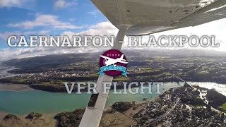 Caernarfon To Blackpool VFR Liverpool Class D Zone Transit  ATC Audio [upl. by Cordeelia159]