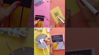 Teachers Day 4 in 1 Card ideaBest Teachers day greeting cards shorts youtubeshorts teachersday [upl. by Susann]