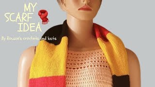 Customized knitted scarf knitting knit knitted crochetworld diy fyp [upl. by Ellicott]