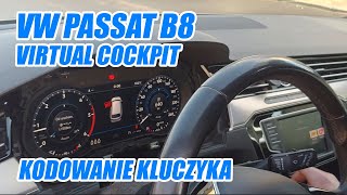 Kodowanie kluczyka  Volkswagen Passat B8 z wirtualnymi zegarami  OBDSERWIS Jakub Szymanuszka [upl. by Alisan454]